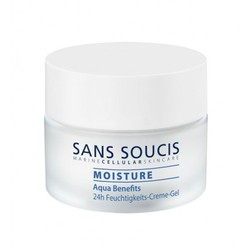 Sans Soucis Aqua Benefits Moisturizing 24-h Creme-Gel - Крем-гель увлажняющий 24-часового ухода «Aqua Benefits», 50 мл.
