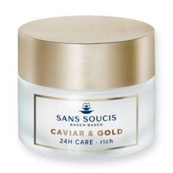 Sans Soucis Caviar & Gold Anti Age Deluxe 24H CARE Rich - Питательный крем-люкс антивозрастной «Икра и Золото» 24ч, 50 мл