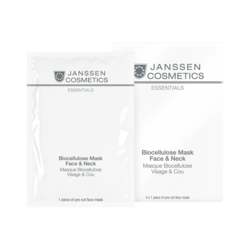 Janssen 8206M Biocellulose Mask Face & Neck - Универсальная интенсивно увлажняющая лифтинг-маска для лица и шеи с голубикой, 1 шт