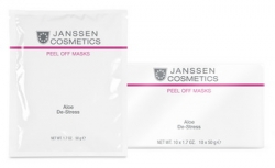 Janssen 8355P Aloe De-Stress - Альгинатная anti-age успокаивающая ультраувлажняющая маска с экстрактами алоэ вера и спирулиной, 10 x 30 г