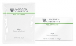 Janssen 8366P Olive-Hydration - Альгинатная anti-age ультраувлажняющая маска с маслом оливы и экстрактом оливковых листьев, 10 x 30 г