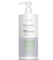 Revlon Professional ReStart Balance Purifying Micellar shampoo - Мицеллярный шампунь для жирной кожи, 1000 мл