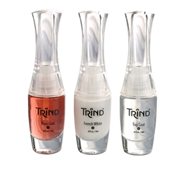 Trind French Manicure Set - Набор для французского маникюра (прозрачно-красный), 3*9 мл