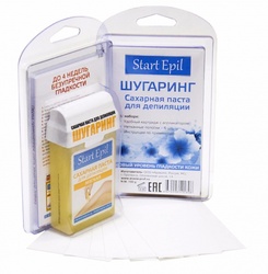 Start Epil - Набор для шугаринга (сахарная паста в картридже "Мягкая", 100 г + бумажные полоски для депиляции)