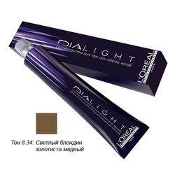 L'Oreal Professionnel Dialight - Краска для волос Диалайт 8.34 Светлый блондин золотисто-медный 50 мл