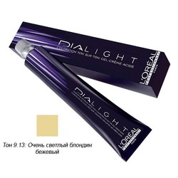 L'Oreal Professionnel Dialight - Краска для волос Диалайт 9.13 Очень светлый блондин бежевый 50 мл